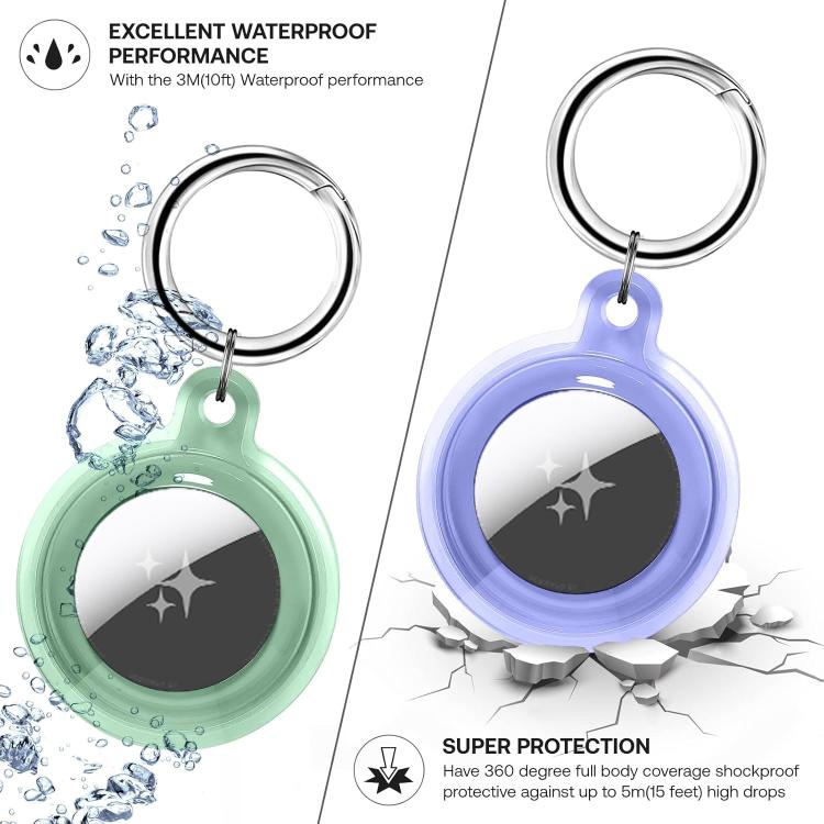 For AirTag 2nd Gen / AirTag 1st Gen TPU Waterproof Protective Case with Keychain