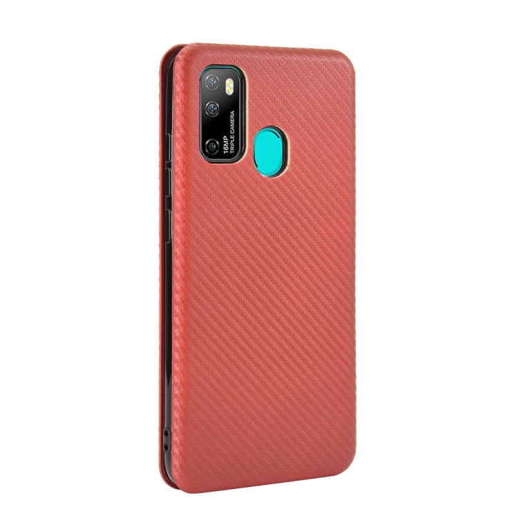 For Ulefone Note 9P Carbon Fiber Texture Horizontal Flip TPU + PC + PU Leather Case with Card Slot