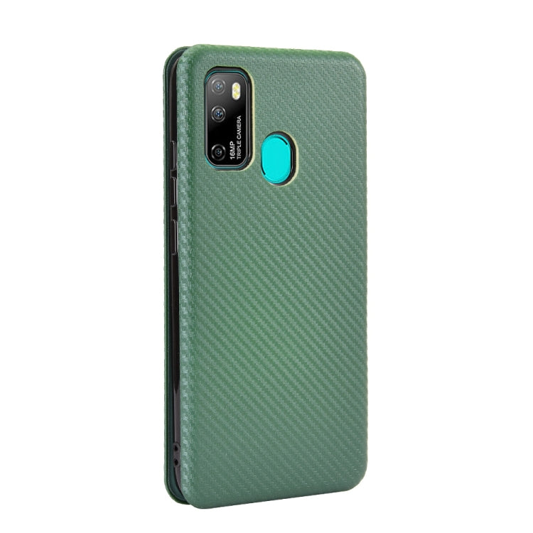 For Ulefone Note 9P Carbon Fiber Texture Horizontal Flip TPU + PC + PU Leather Case with Card Slot