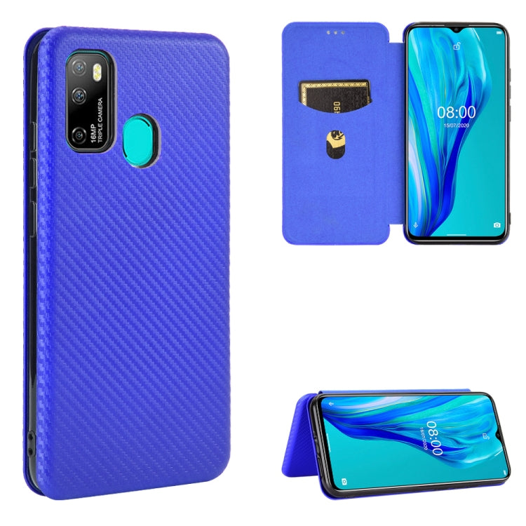 For Ulefone Note 9P Carbon Fiber Texture Horizontal Flip TPU + PC + PU Leather Case with Card Slot