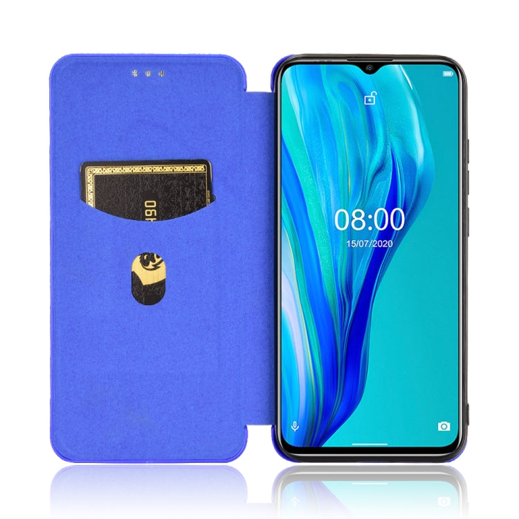 For Ulefone Note 9P Carbon Fiber Texture Horizontal Flip TPU + PC + PU Leather Case with Card Slot