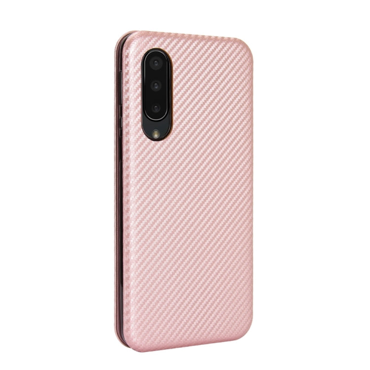 For Sharp Aquos Zero 5G Basic Carbon Fiber Texture Horizontal Flip TPU + PC + PU Leather Case with Card Slot