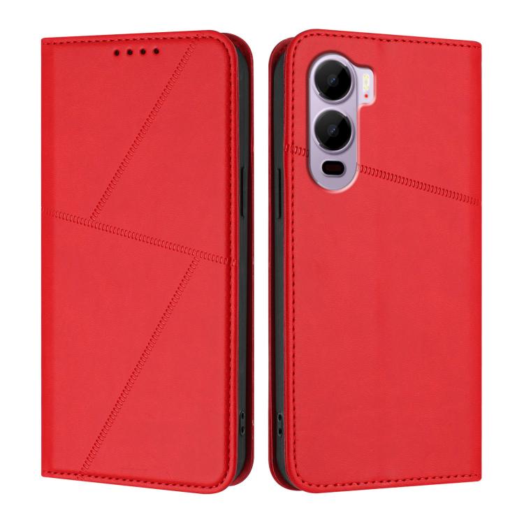 For Itel City 200 4G Strong Magnetic Frosted Flip Leather Phone Case