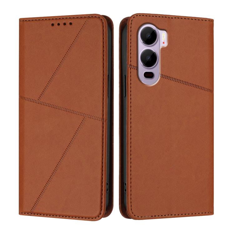 For Itel City 200 4G Strong Magnetic Frosted Flip Leather Phone Case
