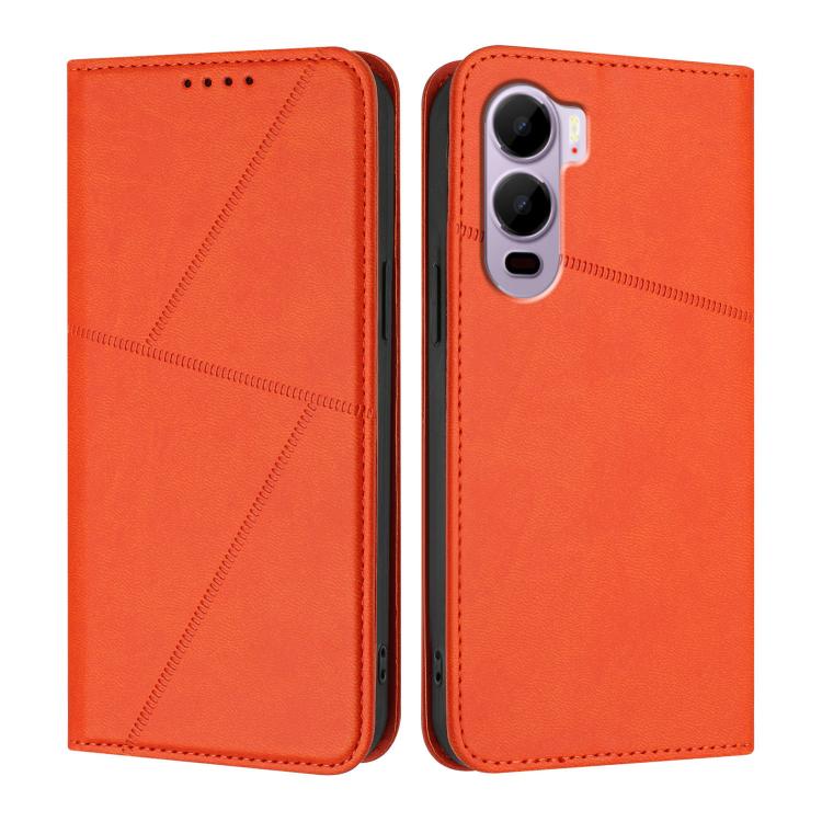 For Itel City 200 4G Strong Magnetic Frosted Flip Leather Phone Case