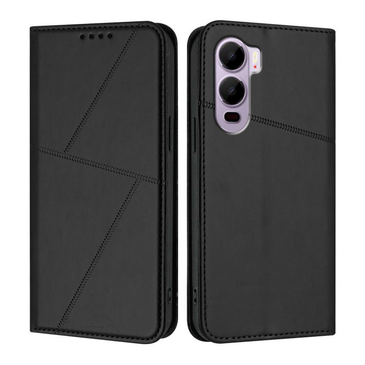 For Itel City 200 4G Strong Magnetic Frosted Flip Leather Phone Case