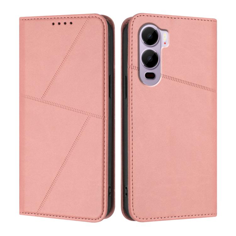 For Itel City 200 4G Strong Magnetic Frosted Flip Leather Phone Case