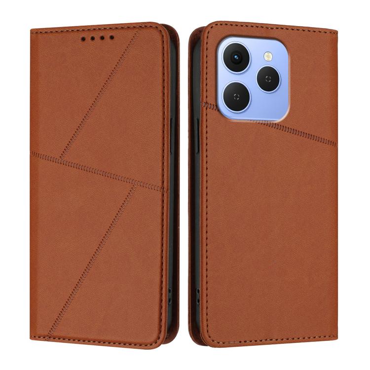 For Tecno Spark 50 4G Strong Magnetic Frosted Flip Leather Phone Case