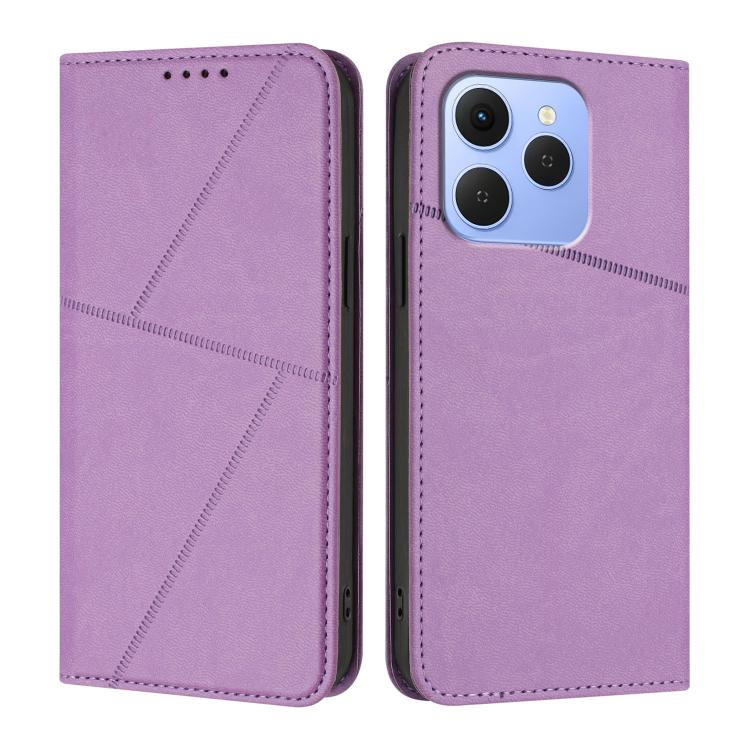 For Tecno Spark 50 4G Strong Magnetic Frosted Flip Leather Phone Case