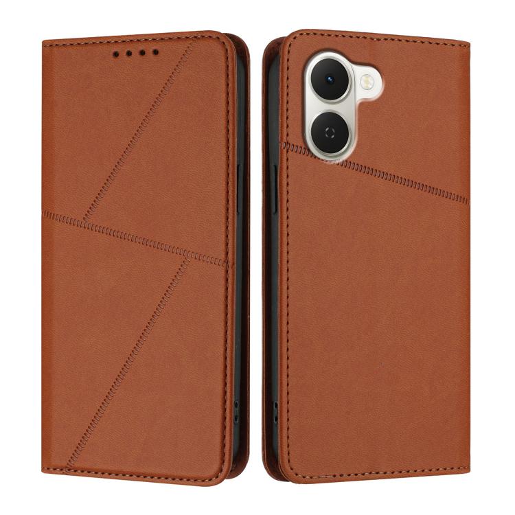For Tecno Spark Go 3 / Pop 20 4G Strong Magnetic Frosted Flip Leather Phone Case