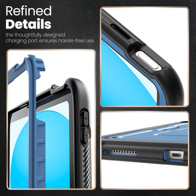 For iPad 2025 / 2022 Honeycomb Stand TPE Hydric PC Tablet Case