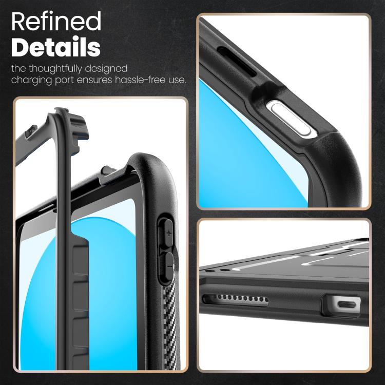 For iPad 2025 / 2022 Honeycomb Stand TPE Hydric PC Tablet Case