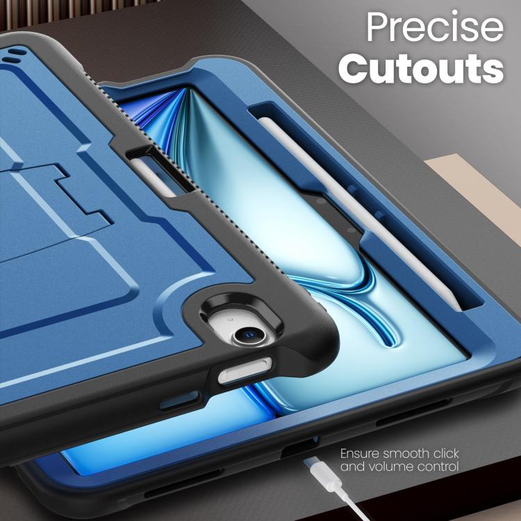 For iPad Air 11 2026 / 2025 / 2024 Honeycomb Stand TPE Hydric PC Tablet Case