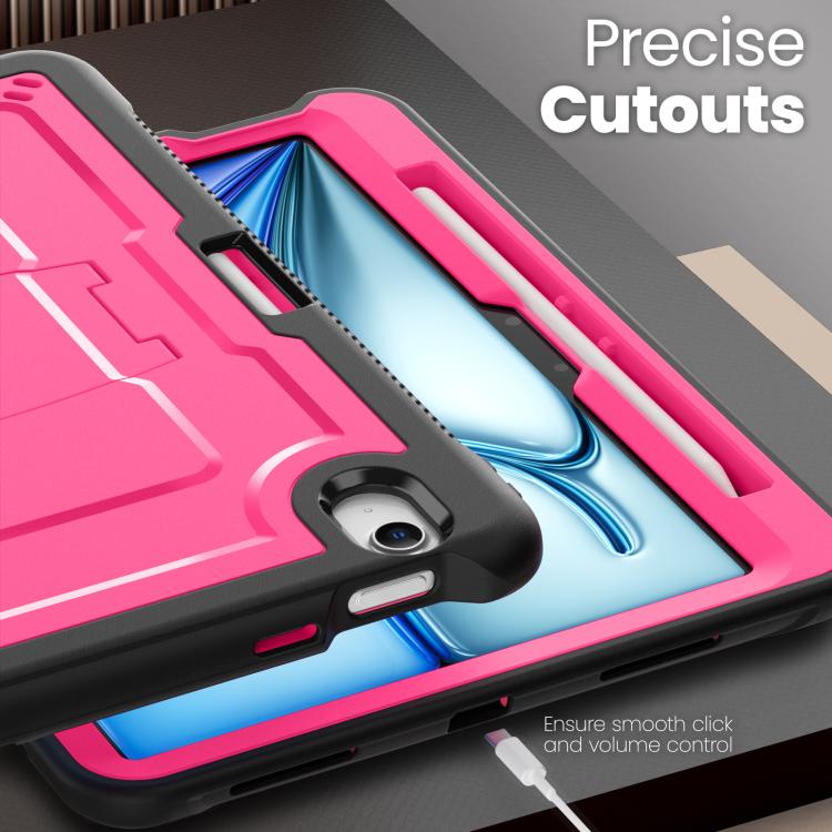 For iPad Air 11 2026 / 2025 / 2024 Honeycomb Stand TPE Hydric PC Tablet Case