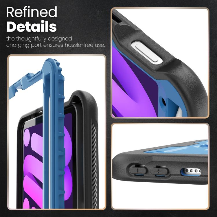 For iPad mini 2024 / mini 6 Honeycomb Stand TPE Hydric PC Tablet Case