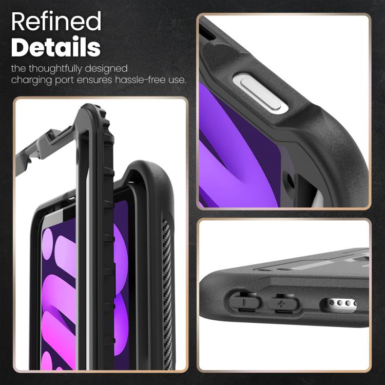 For iPad mini 2024 / mini 6 Honeycomb Stand TPE Hydric PC Tablet Case