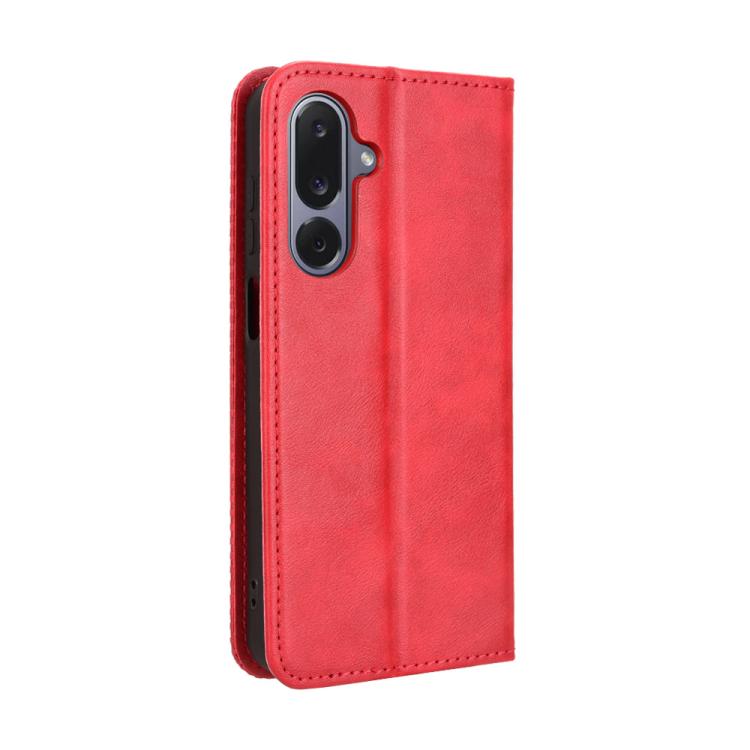 For Samsung Galaxy M36 5G Magnetic Buckle Retro Texture Leather Phone Case