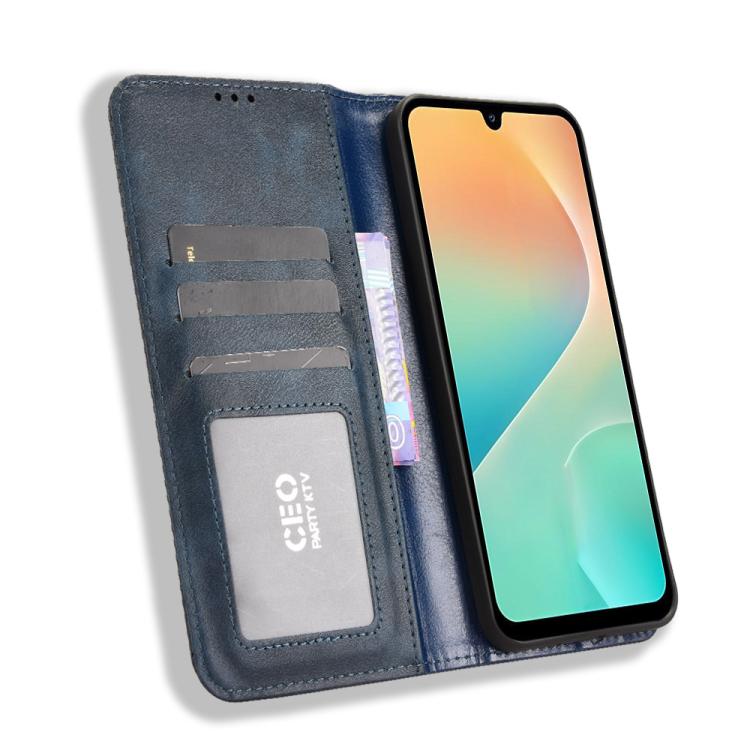 For Samsung Galaxy M36 5G Magnetic Buckle Retro Texture Leather Phone Case