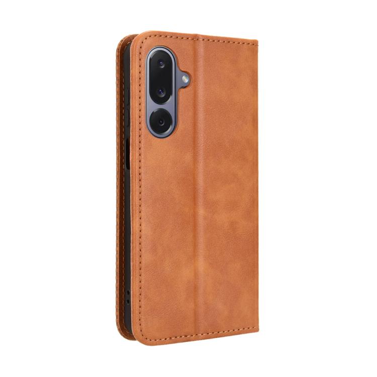 For Samsung Galaxy M36 5G Magnetic Buckle Retro Texture Leather Phone Case