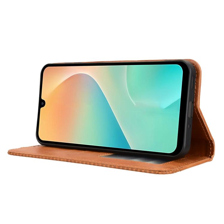 For Samsung Galaxy M36 5G Magnetic Buckle Retro Texture Leather Phone Case