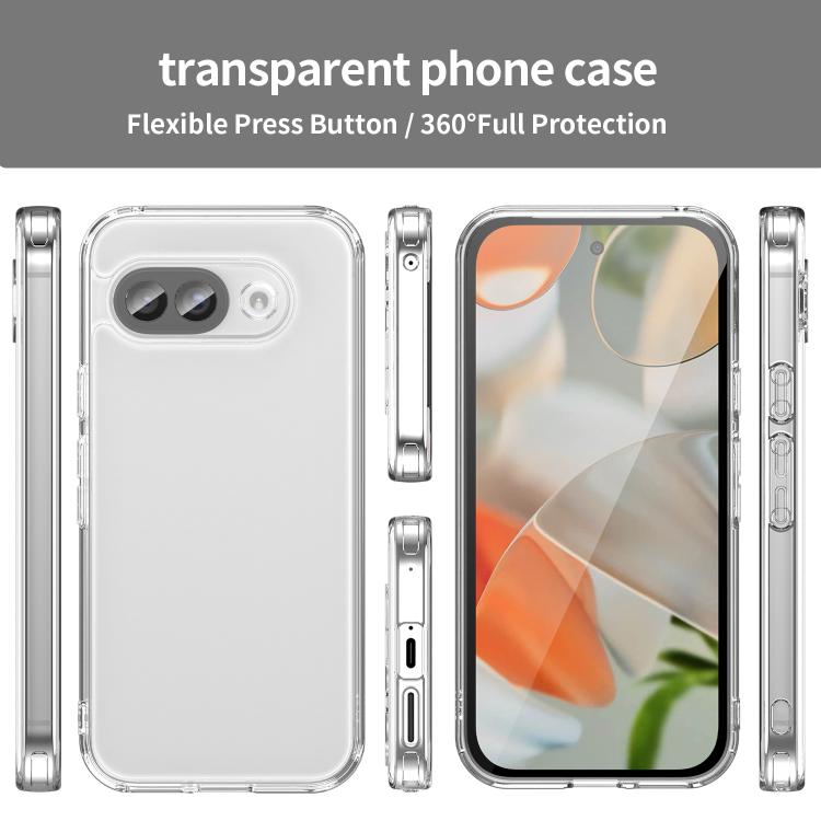For Google Pixel 9a PC Hybrid TPU Airbag Shockproof Phone Case