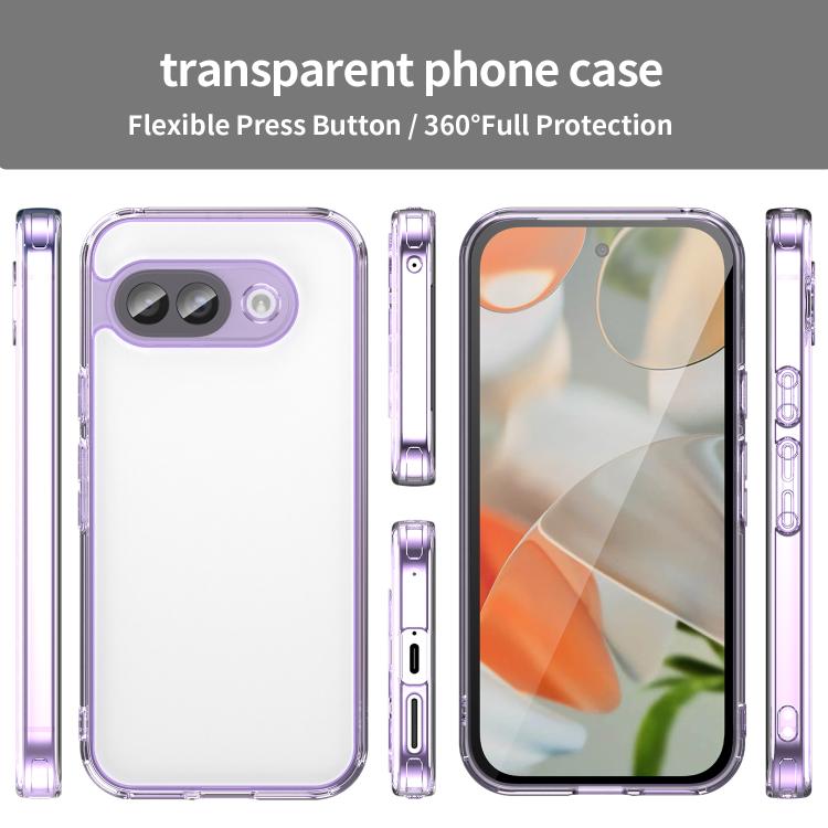 For Google Pixel 9a PC Hybrid TPU Airbag Shockproof Phone Case