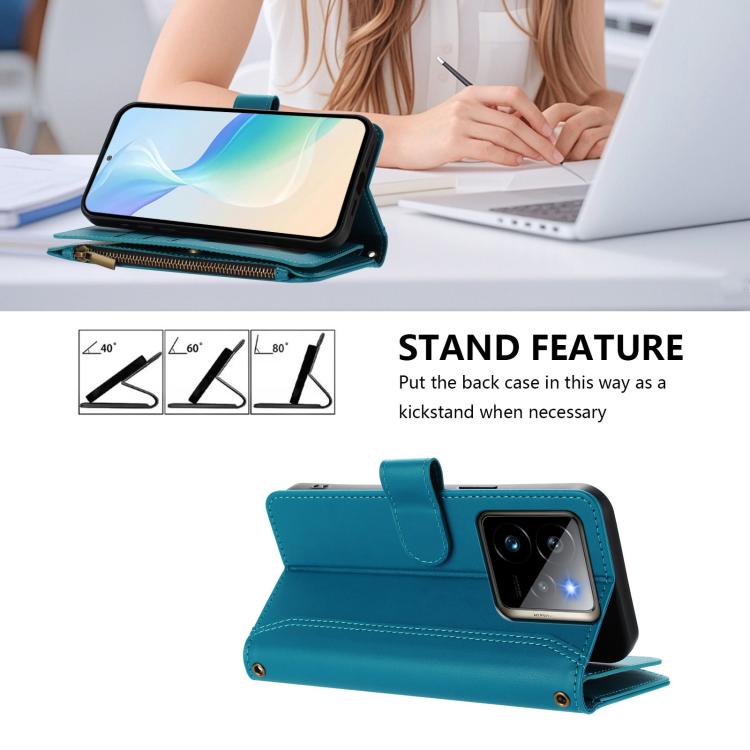 For Realme GT7 Pro 5G / GT7 Pro Racing Magnetic Closure 9 Card Slots Zipper Leather Case with Hand Strap