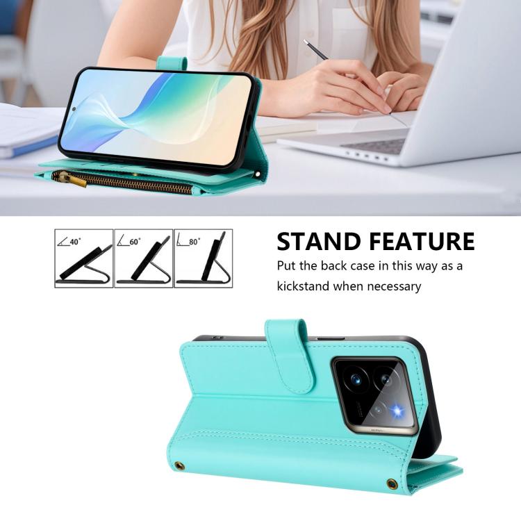 For Realme GT7 Pro 5G / GT7 Pro Racing Magnetic Closure 9 Card Slots Zipper Leather Case with Hand Strap