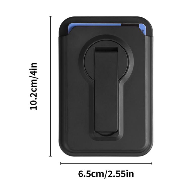 Magnetic Foldable 360 Degree Rotating Bracket Card Bag - Black
