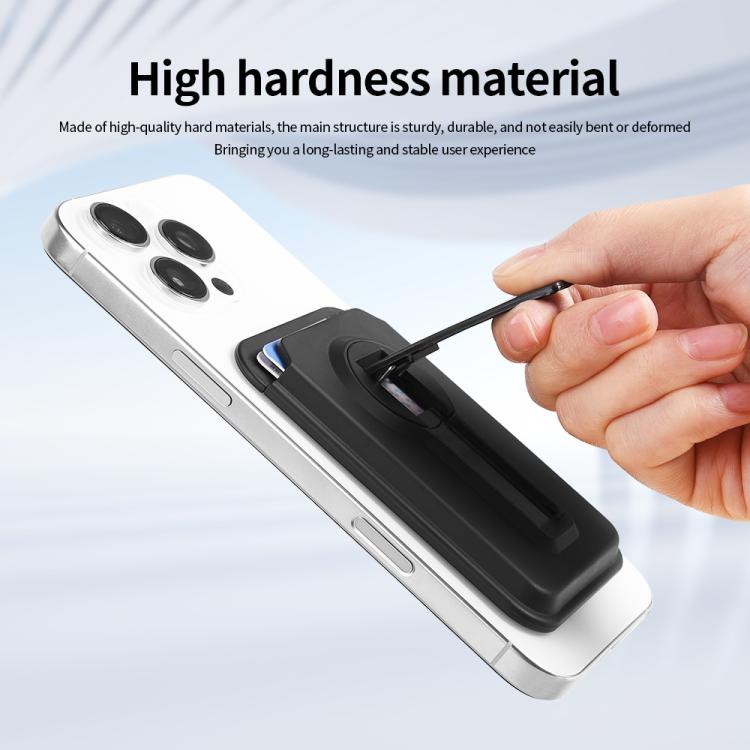 Magnetic Foldable 360 Degree Rotating Bracket Card Bag - Black