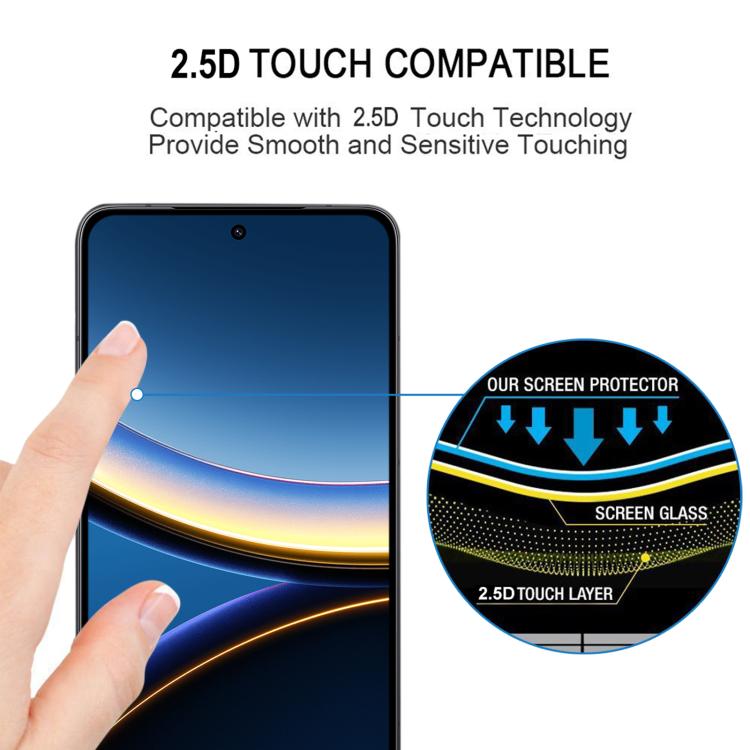 For Xiaomi Poco F7 10pcs 3D Curved Edge Full Screen Tempered Glass Film