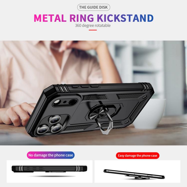 For iPhone Air Shockproof TPU Hybrid PC Phone Case with Holder