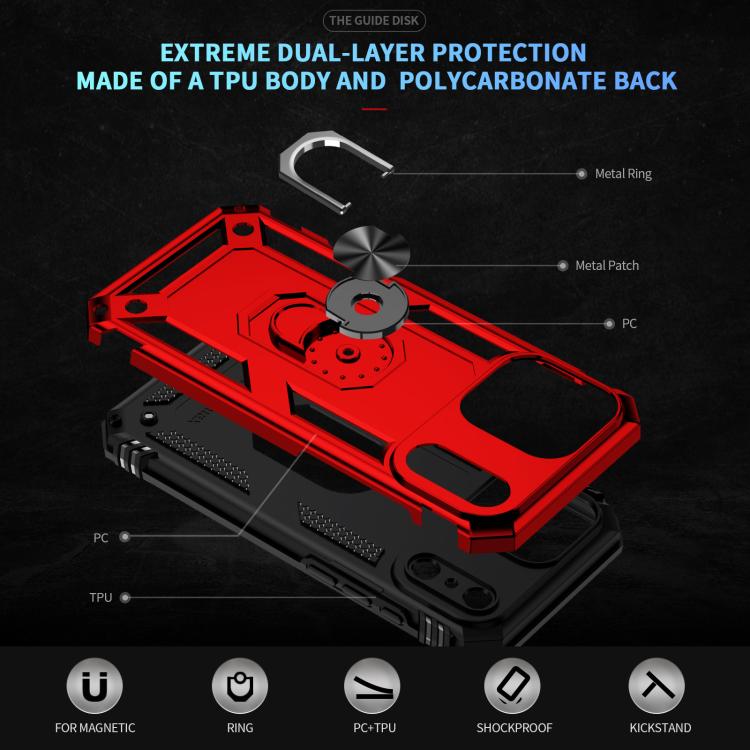 For iPhone Air Shockproof TPU Hybrid PC Phone Case with Holder