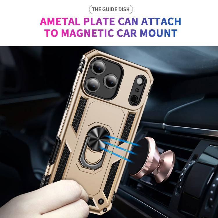 For iPhone Air Shockproof TPU Hybrid PC Phone Case with Holder