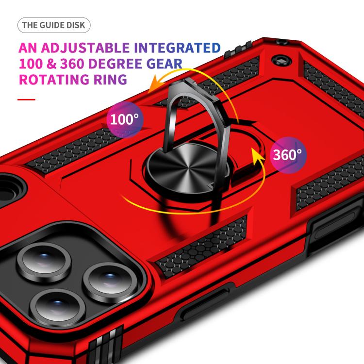 For iPhone 17 Pro Shockproof TPU Hybrid PC Phone Case with Holder
