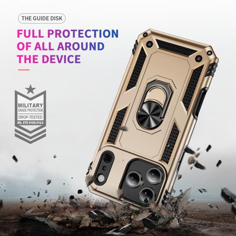 For iPhone 17 Pro Shockproof TPU Hybrid PC Phone Case with Holder
