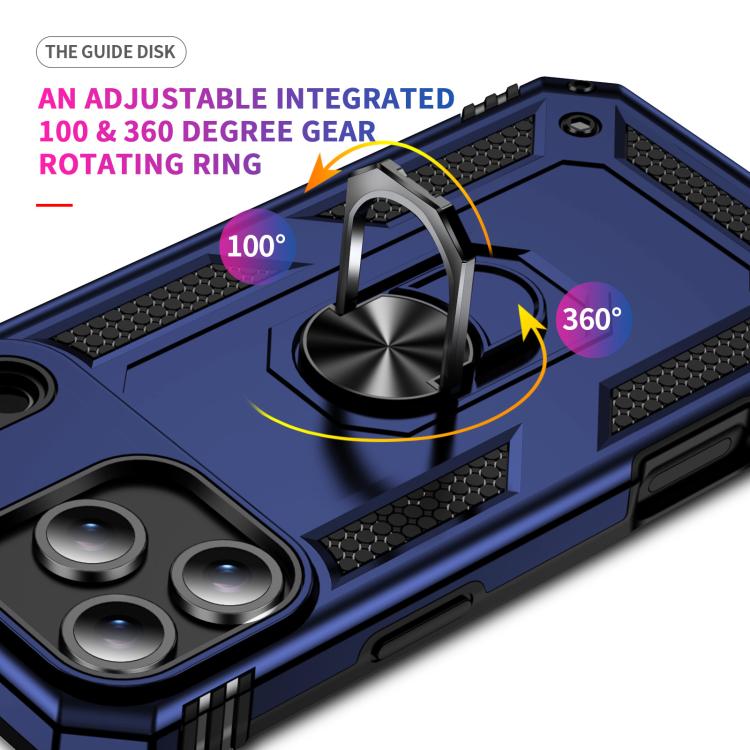 For iPhone 17 Pro Shockproof TPU Hybrid PC Phone Case with Holder