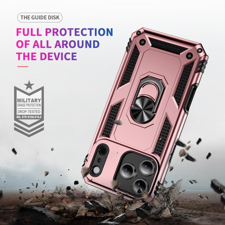 For iPhone 17 Pro Shockproof TPU Hybrid PC Phone Case with Holder