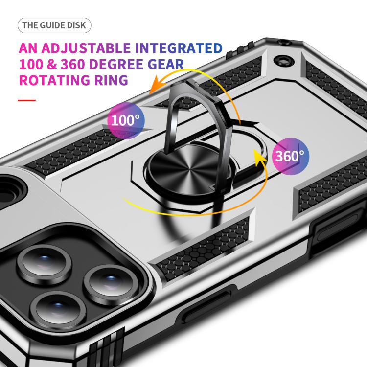 For iPhone 17 Pro Shockproof TPU Hybrid PC Phone Case with Holder
