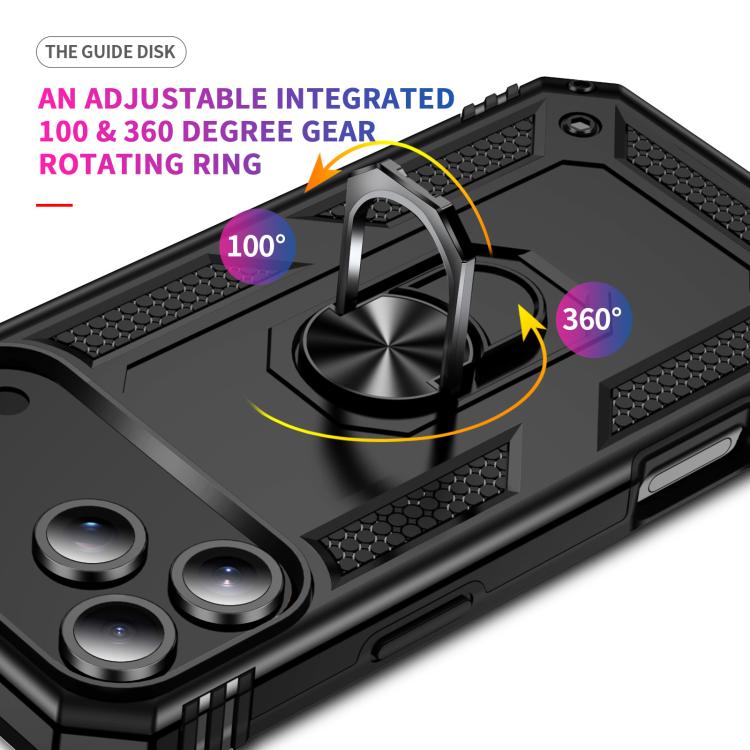 For iPhone 17 Pro Max Shockproof TPU Hybrid PC Phone Case with Holder