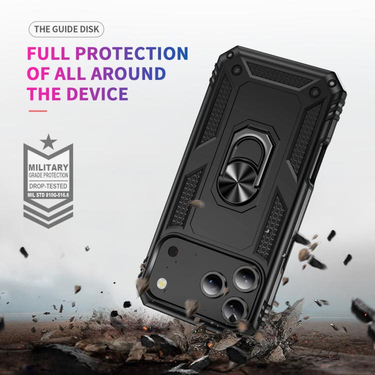 For iPhone 17 Pro Max Shockproof TPU Hybrid PC Phone Case with Holder