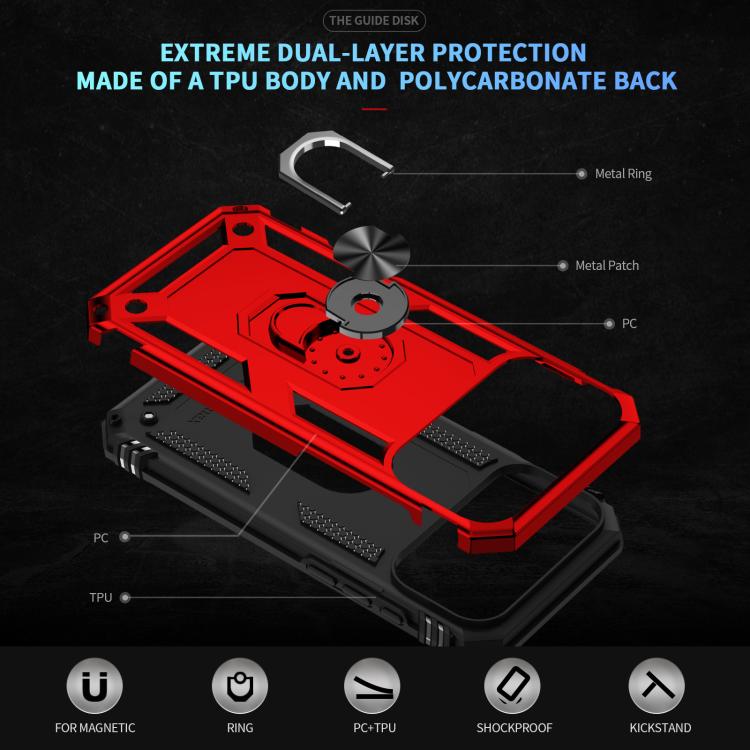 For iPhone 17 Pro Max Shockproof TPU Hybrid PC Phone Case with Holder