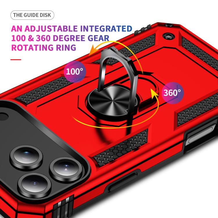 For iPhone 17 Pro Max Shockproof TPU Hybrid PC Phone Case with Holder