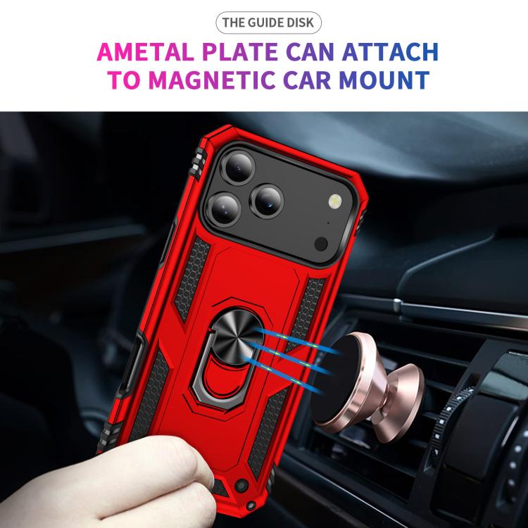 For iPhone 17 Pro Max Shockproof TPU Hybrid PC Phone Case with Holder