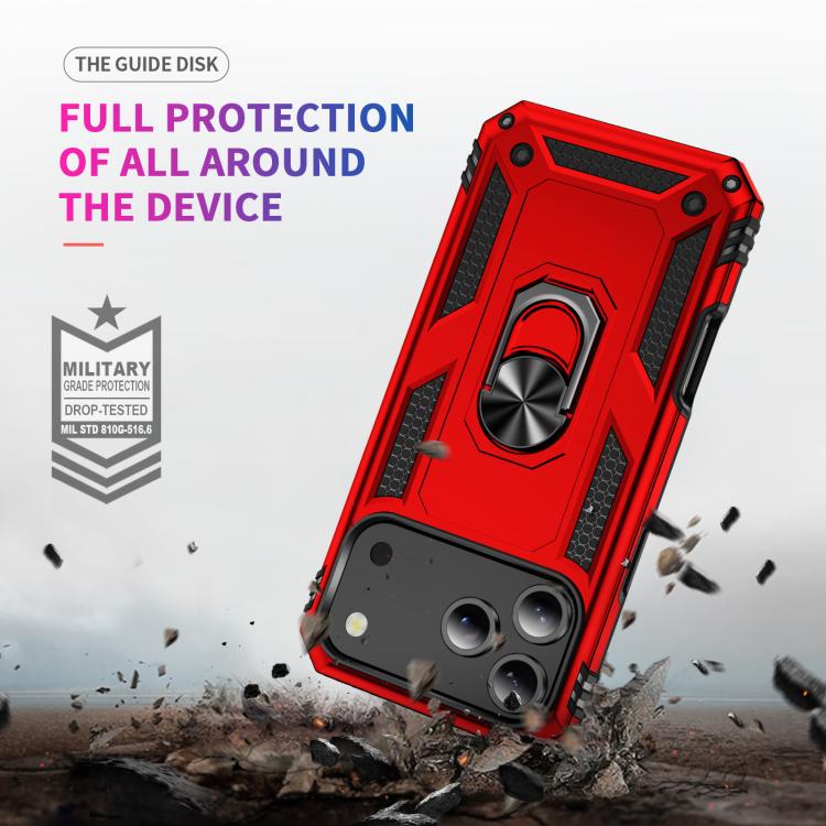 For iPhone 17 Pro Max Shockproof TPU Hybrid PC Phone Case with Holder