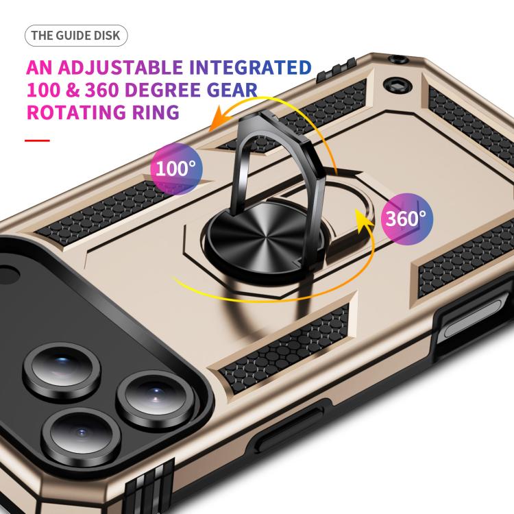 For iPhone 17 Pro Max Shockproof TPU Hybrid PC Phone Case with Holder
