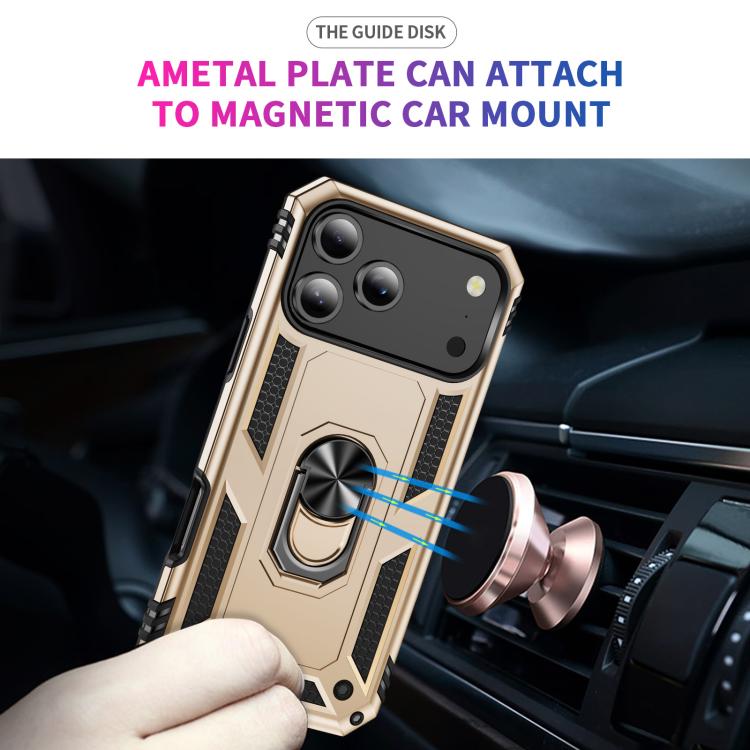 For iPhone 17 Pro Max Shockproof TPU Hybrid PC Phone Case with Holder