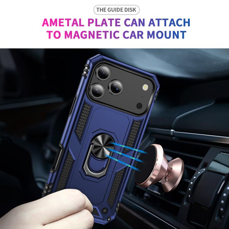 For iPhone 17 Pro Max Shockproof TPU Hybrid PC Phone Case with Holder