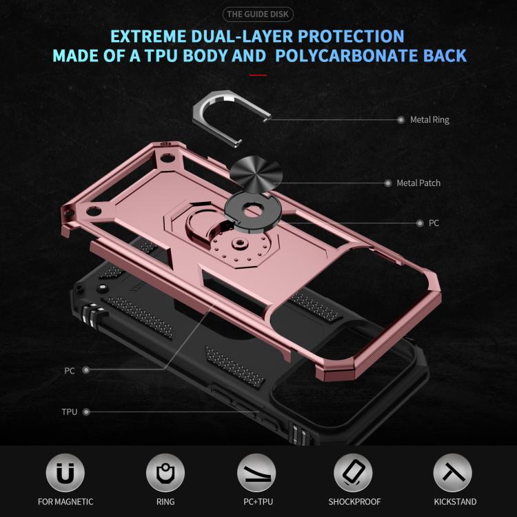 For iPhone 17 Pro Max Shockproof TPU Hybrid PC Phone Case with Holder