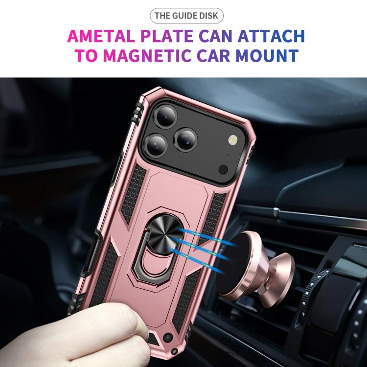 For iPhone 17 Pro Max Shockproof TPU Hybrid PC Phone Case with Holder
